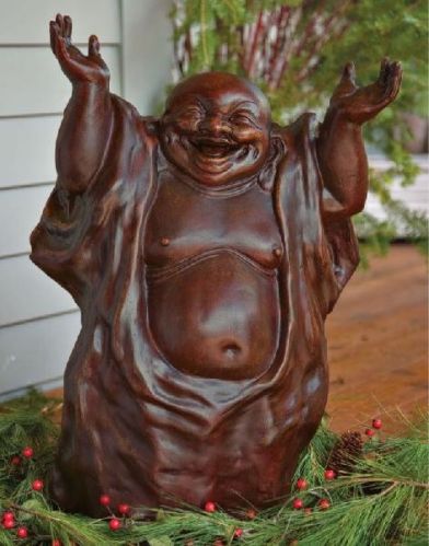 White Marble Laughing Buddha Statue