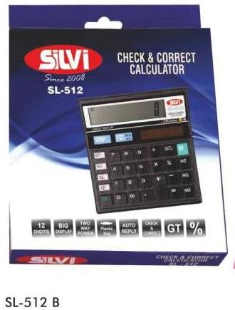 Plastic Silvi Calculator, Color : Black