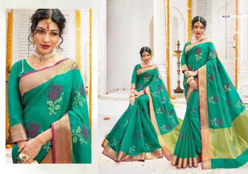 Krivi Designer Beautiful Embroidered Silk Sarees