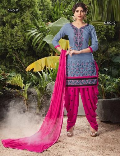 Embroidered Cotton Salwar Kameez, Gender : Women