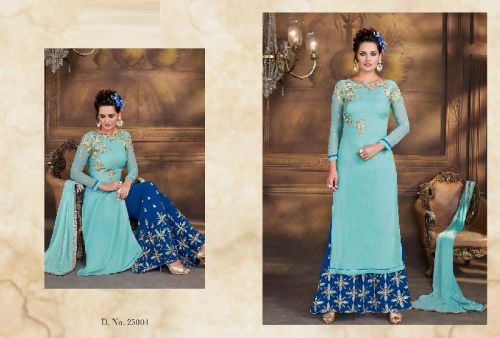 Pakistani Style Plazzo Salwar Kameez, Gender : Women