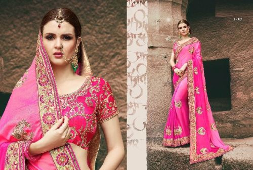 Shaded Magenta Party Wear Saree