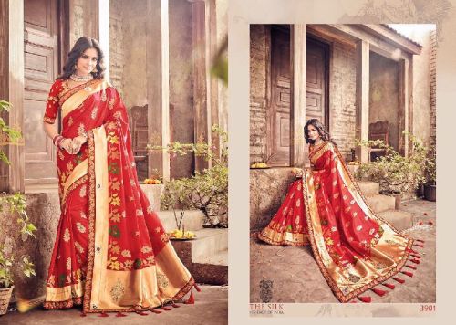 Shop Pure Silk Sarees Online, Color : Red