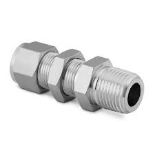 Stainless Steel Bulkhead Male Connector, For Structure Pipe, Gas Pipe