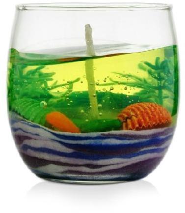 Marine View Gel Wax Candle, For Decoration, Lighting