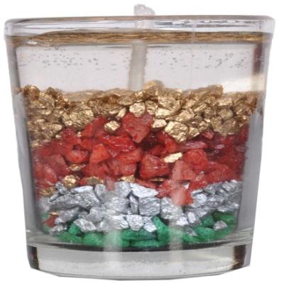 Sparkling Stone Gel Wax Candle, For Decorating Home, Pattern : Plain