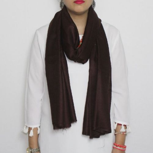 Brown Colored Handwoven Pashmina Stole