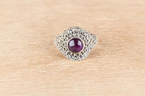 Amethyst 925 Sterling Ring, Brand Name : Handmade