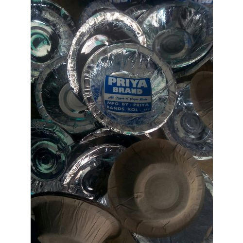 Priya Silver Laminated Paper Bowl, For Event Party Supplies