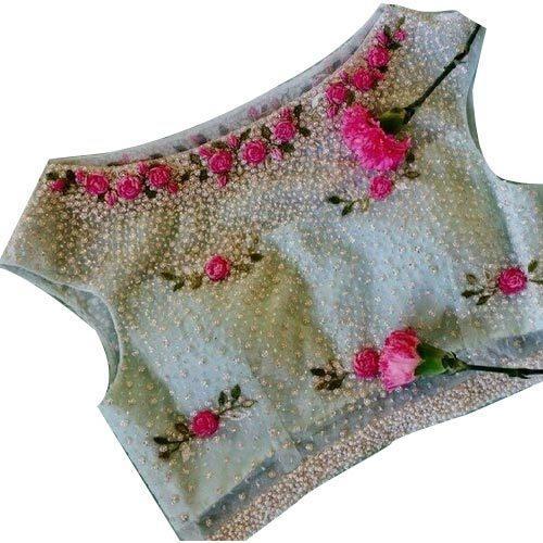 Off White Crop Top, Occasion : Party Wear