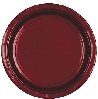 Maroon Paper Plates