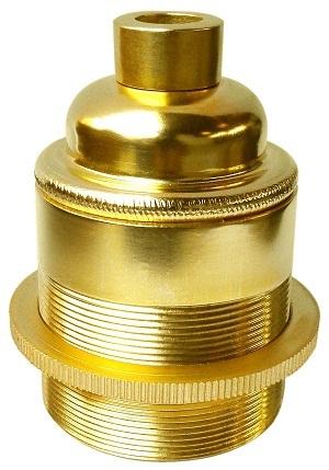 E27 Brass Lamp Holder With Shade Ring