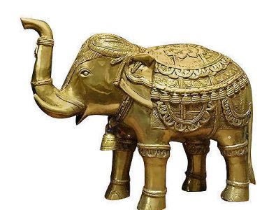 Brass Elephant Statue, Packaging Type : Carton Box, Thermocol Box