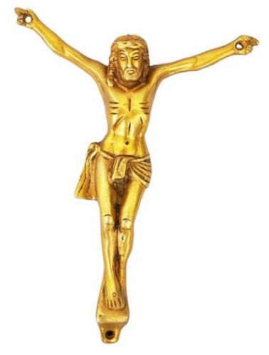 Polished Brass Jesus Christ Statue, For Home, Hotel, House, Shop, Pattern : Non Printed