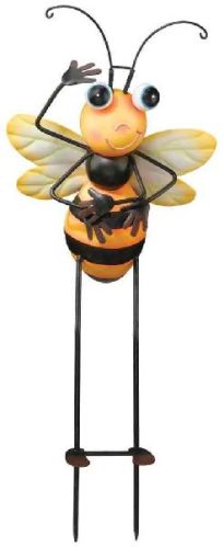 Metal Honey Bee Garden Stake, For Home Etc, Length : 8