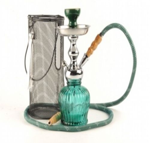 Mya Heavy Black Jali Hookah, Color : Green