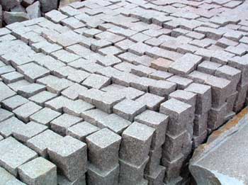 Polished Cobblestone Blocks, For Flooring, Landscaping, Color : Grey