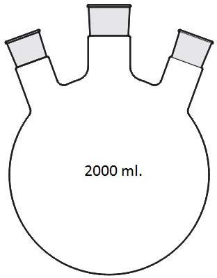 Flask Round Bottom( Three Neck) 2000 Ml