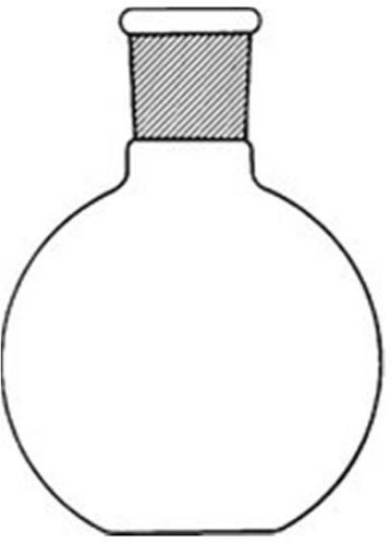 Flask Round Or Flat Bottom 25ml.