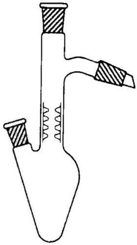 Vigreux Flask With Side Neck 100ml.