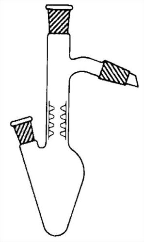 Vigreux Flask With Side Neck 10ml.