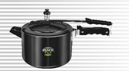 Classic Model Hard Anodized Pressure Cooker, Color : Black