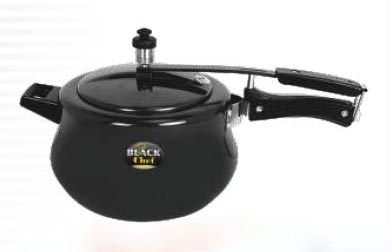 Matki Model Hard Anodized Pressure Cooker, Color : Black