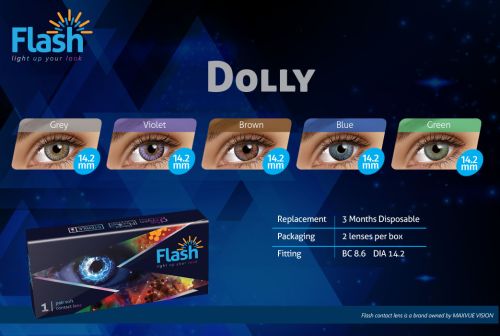 Patented Hydrogel Contact Lens Flash Dolly Series 14.2mm