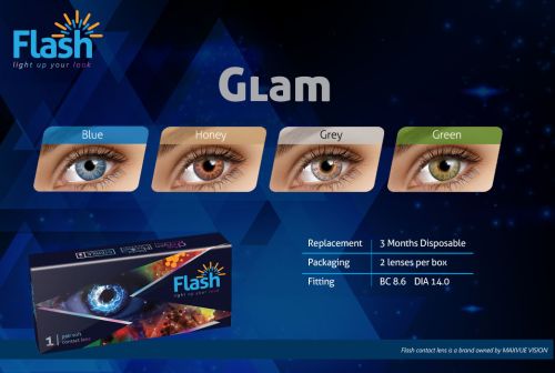 Patented Hydrogel Contact Lens Flash Glam Series 14.0mm