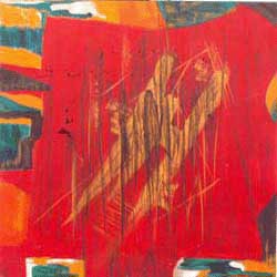 Canvas Code No.309 Abstract Painting, Color : Red
