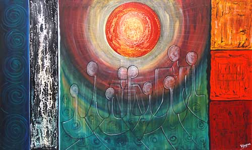 Code No.395 5 Elements Paintings for Wall Decoration, Home Decoration