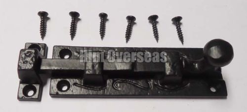 Polished Black Iron Door Tower Bolt, Thickness : 5-10 Mm