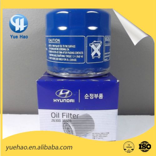 Metal + PTFE Oil Filter 26300-35503 For Hyundai 75*80mm