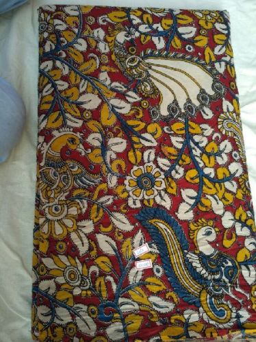 Cotton Cotton Kalamkari Sarees, For Easy Wash, Clothing Type : Mulmul Cotton