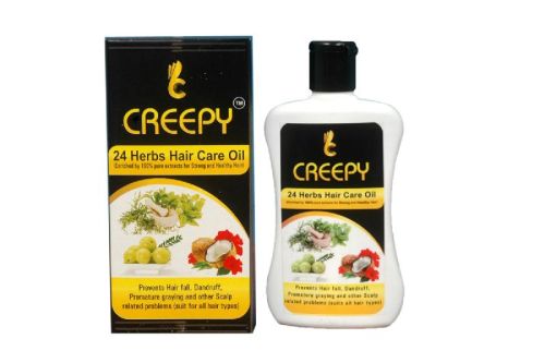 CREEPY Herbal Hair Care Oil, Color : Maroon