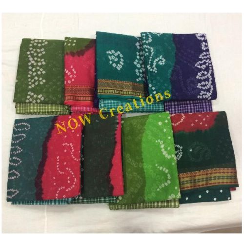 Cotton Bandhani Saree