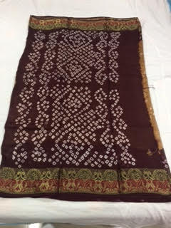 Jacquard Silk Bandhani Sarees