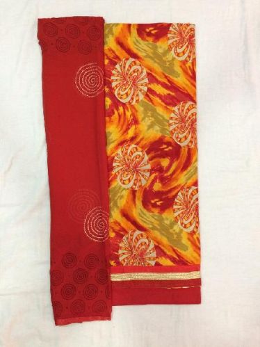 NOW Creations Printed Cotton Suit Material, Size : Free Size