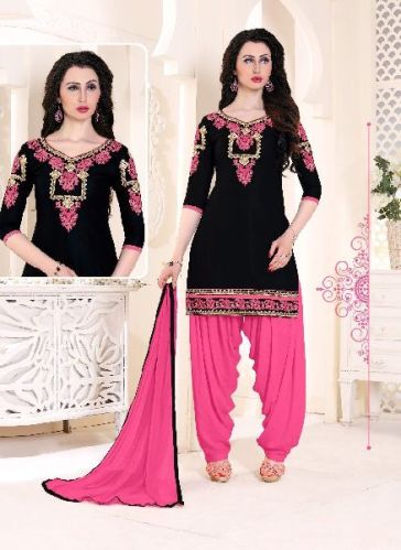 Ladies Patiyala Suit, Color : Black