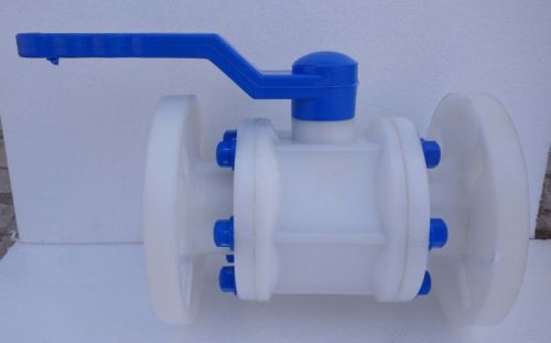 PP Three Piece Ball Valve, For Acidic