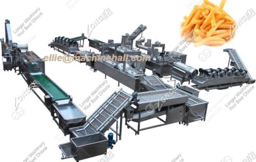 Stainless Steel French Fries Production Line, Packaging Type : Gray