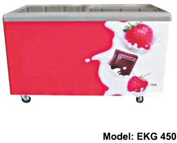 EKG 450 Flat Glass Top Freezer