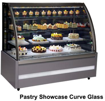 Pastry Showcase Curve Glass