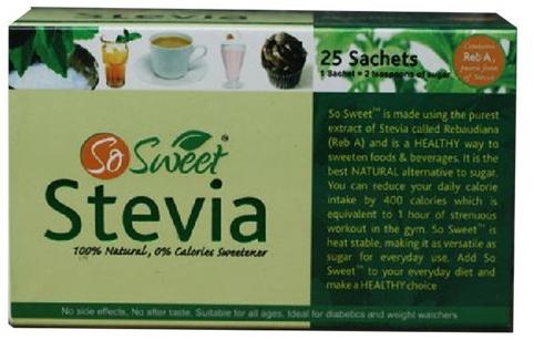 So Sweet Stevia 25 Sachets, Feature : Purely Natural, PH Stable Non-fermentable.