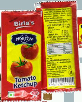 Morton 10gm Tomato Ketchup, Color : Red