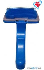 Petsworld Self-cleaning Dog Slicker Brush, Feature : Suitable For Medium, Long