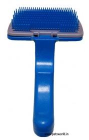 Petsworld Self-cleaning Dog Slicker Brush (Small), Feature : Suitable For Medium, Long