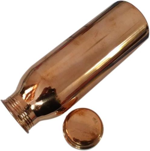COPPER BOTTLE WITH PLAIN CAP., For Drinkware, Feature : Eco- Friendly