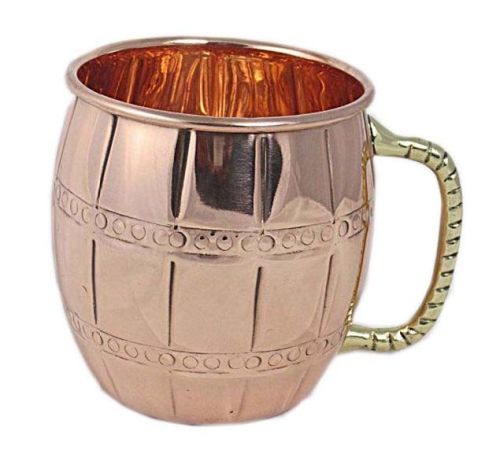 COPPER FINIS MUG WITH BRASS HANDLE., For Drinkware, Certification : FDA