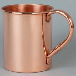 COPPER PLAIN SHINE BEER MUG., For Drinkware, Certification : FDA